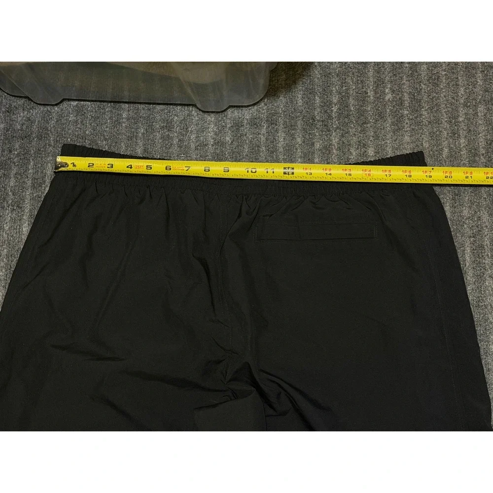 Nike Y2K Sportswear Mens XXL Black Woven Mesh Lined Track Pants Zippers